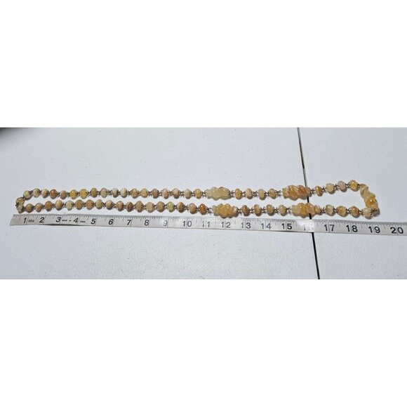 Vintage Agate Beaded Statement Necklace Retro Classic Fashion Jewelry Women - Picture 5 of 6